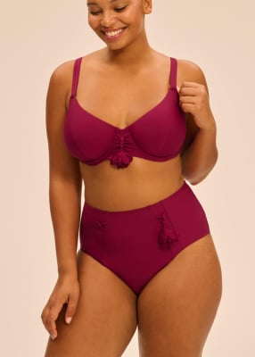 Culotte de bain taille haute 